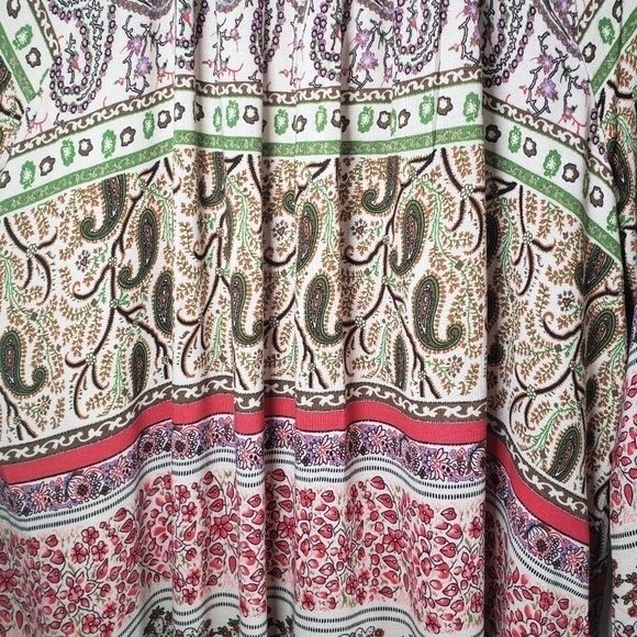 Show Me Your Mumu Bohemian Peasant Vneck Oversized Shirt Sz XS - Picture 6 of 8